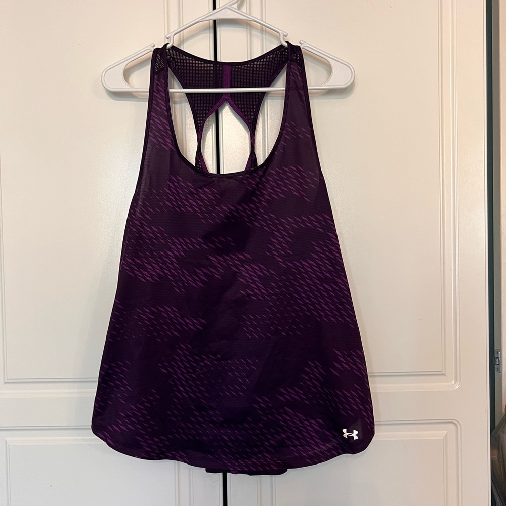 Under Armour Heat Gear Athletic Tank, Deep Purple - L